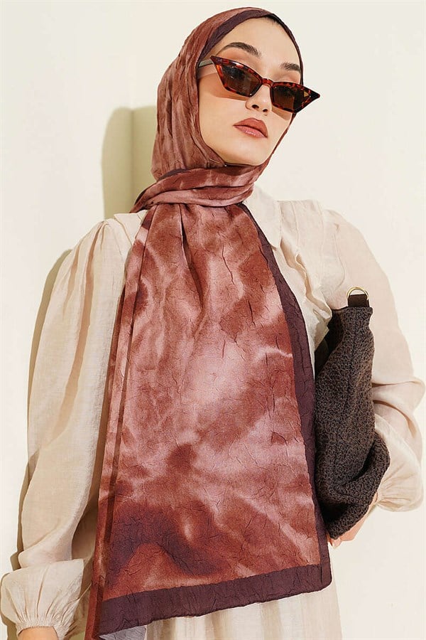 Batik Marbled Bamboo Kash Shawl Coffee