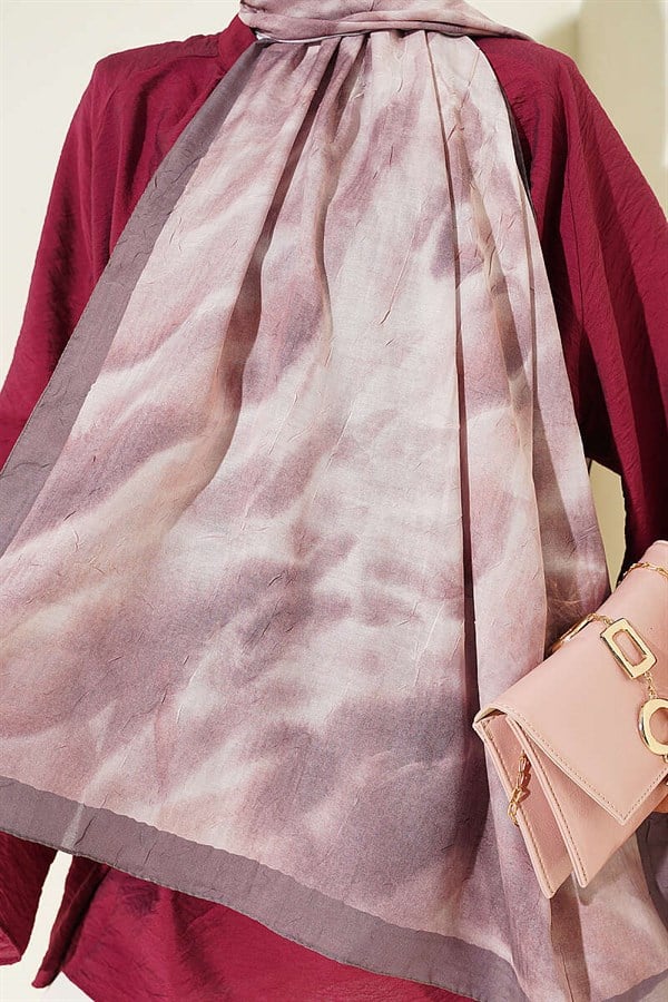 Batik Marbled Bamboo Kash Shawl Mink