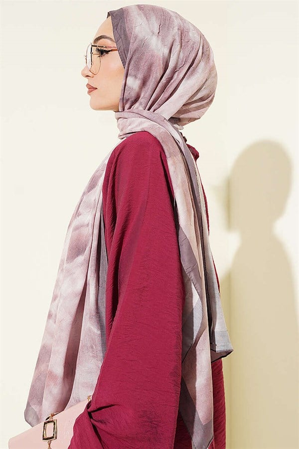 Batik Marbled Bamboo Kash Shawl Mink