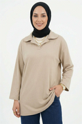 Baby Collar Detail Tunic, Beige
