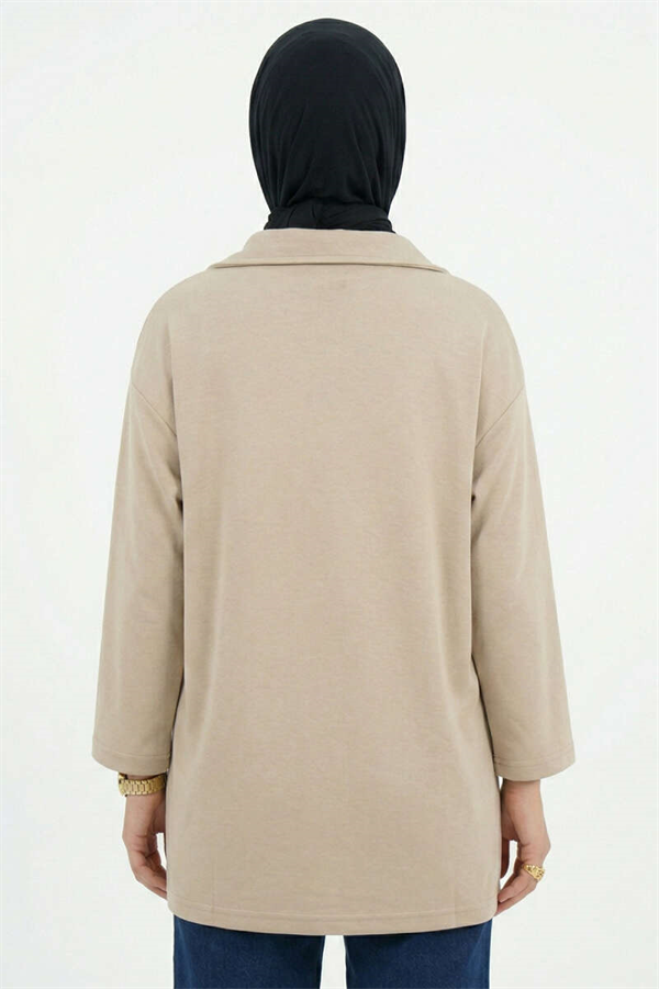 Baby Collar Detail Tunic, Beige