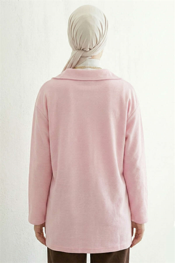 Pink Tunic with Peter Pan Collar Detail