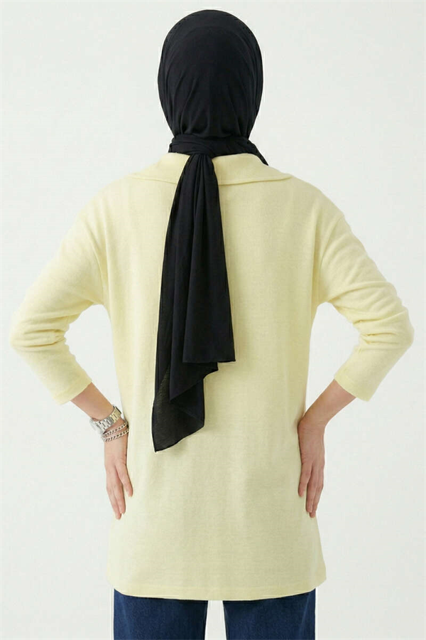 Yellow Tunic with Peter Pan Collar Detail