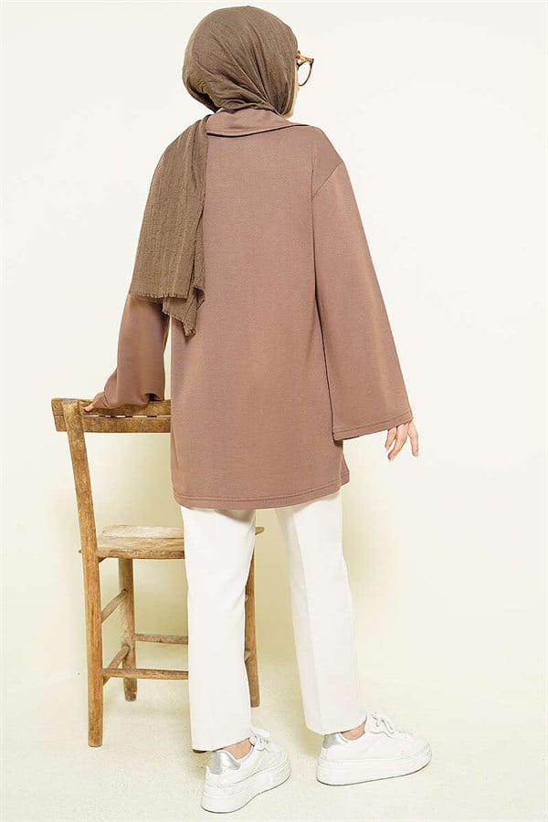 Baby Collar Detail Tunic, Mink