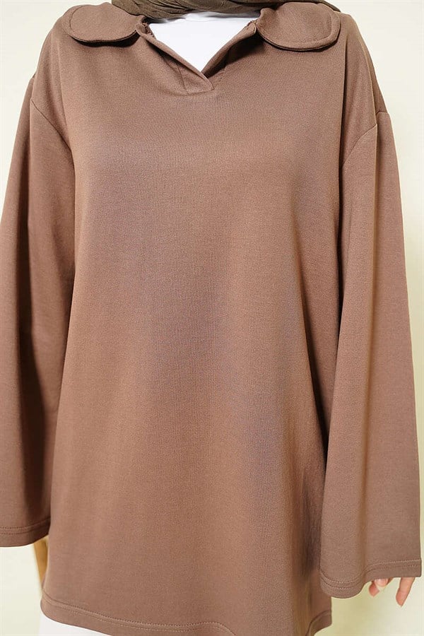 Baby Collar Detail Tunic, Mink