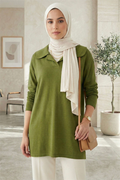 Baby Collar Detail Tunic Green