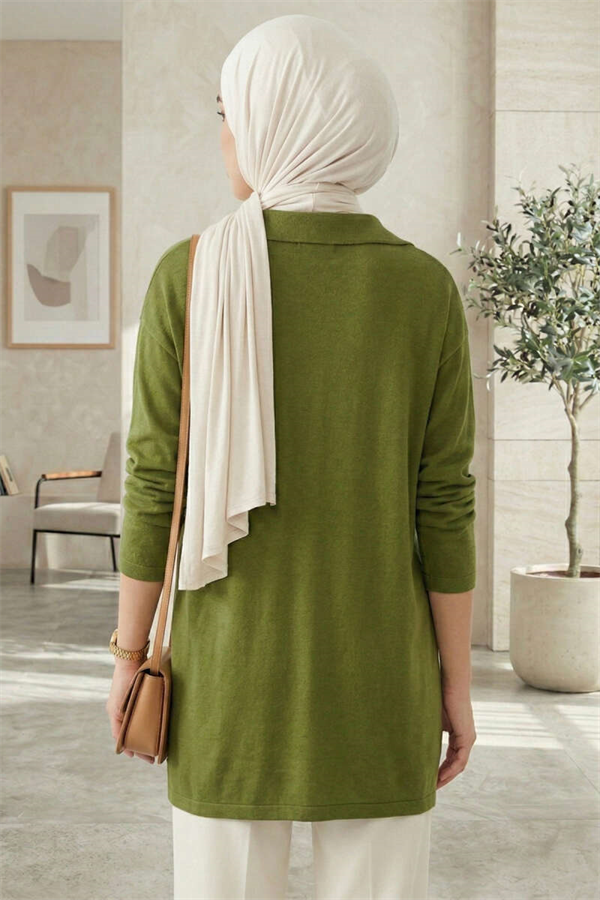 Baby Collar Detail Tunic Green