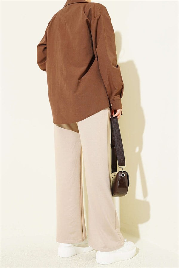 Belted Trousers, Beige