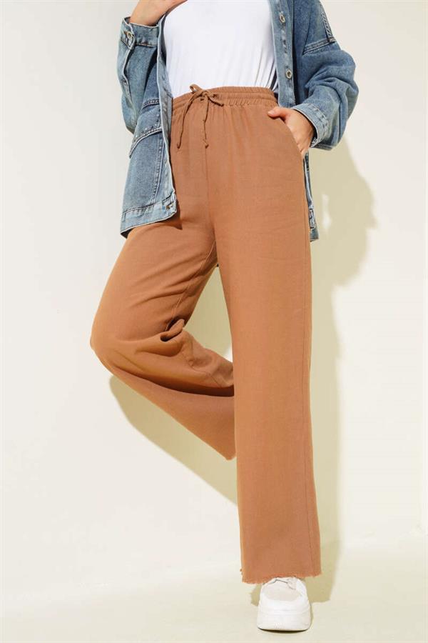 Waist Tie Tassel Trousers Mink