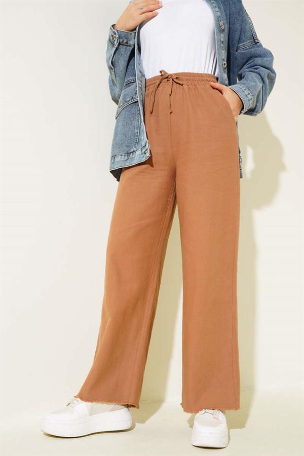 Waist Tie Tassel Trousers Mink