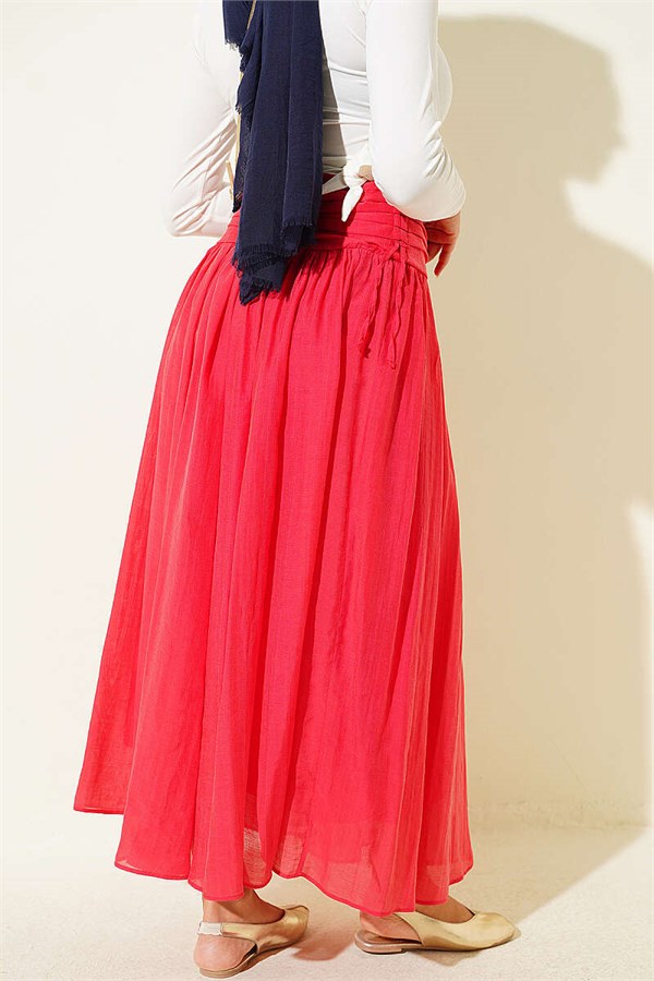 Waist Gathered Skirt Alizarin