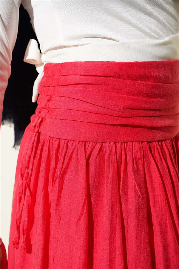 Waist Gathered Skirt Alizarin
