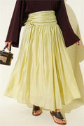 Skirt with Gathered Waist Detail, Light Green
