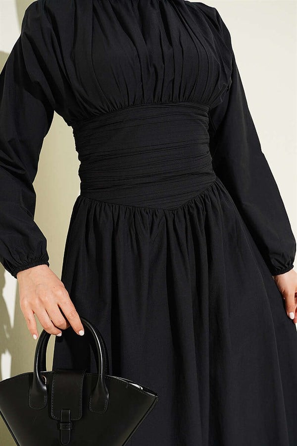 Waist-Gipeli Flared Dress Black