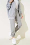 Elastic Waistband Jogger Pants Gray