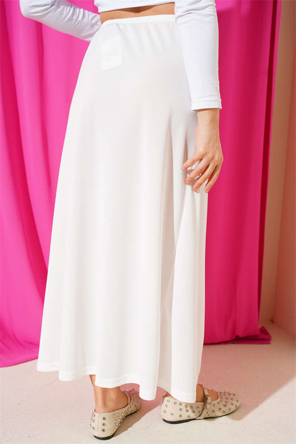 White Petticoat with Elastic Waist Detail
