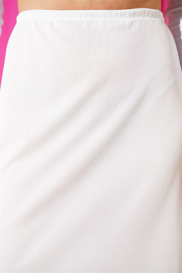 White Petticoat with Elastic Waist Detail