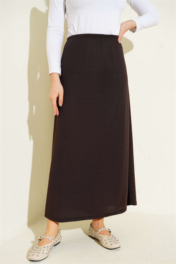 Waistband Detail Petticoat, Brown