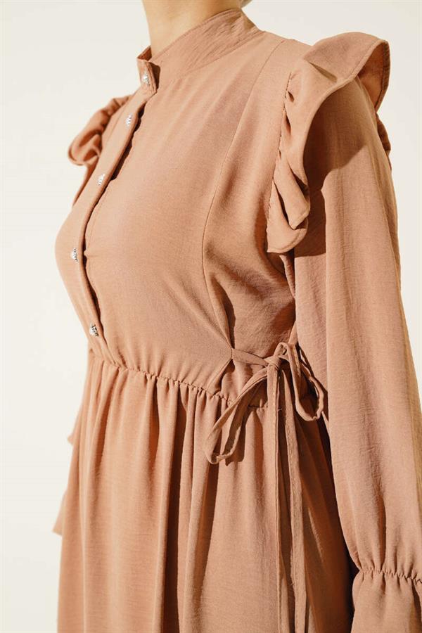 Elastic Waist Aerobin Dress Camel