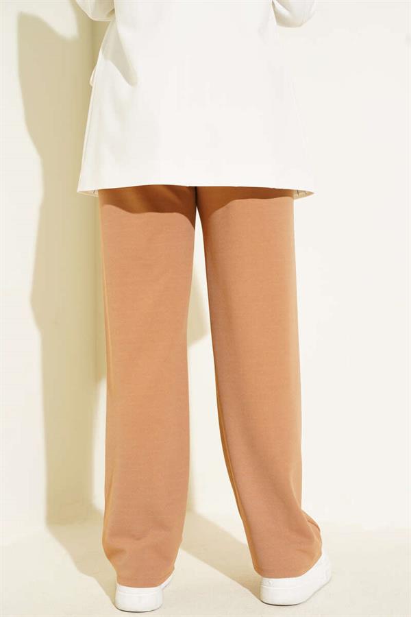 Elastic Waist Trousers Camel