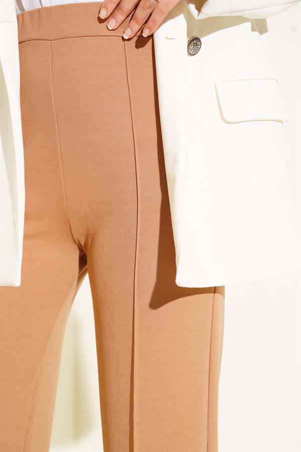 Elastic Waist Trousers Camel