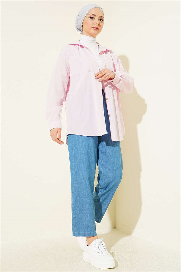 Elastic Waist Skinny Jeans, Light Blue