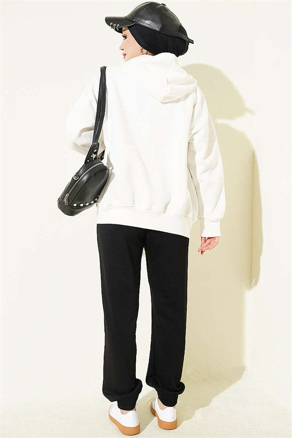 Loisha Trousers with Elastic Waistband, Black