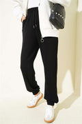 Loisha Trousers with Elastic Waistband, Black