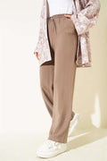 Elastic Waist Tencel Trousers Mink