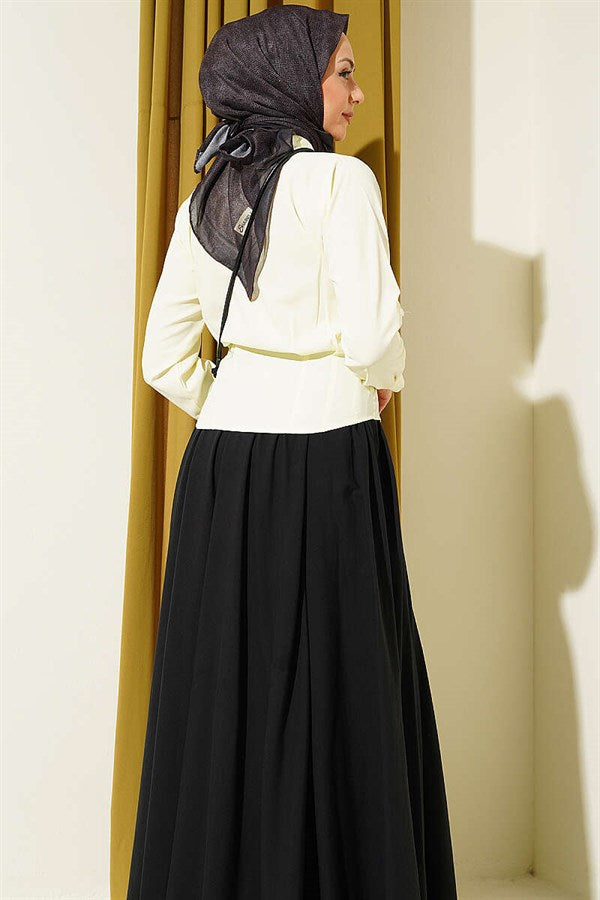 Waist-Fit Crop Shirt, Yellow