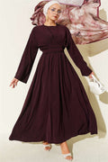 Waist Dart and Belted Dress, Plum