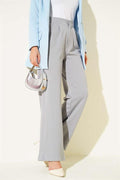 Waist Pleated Pocket Trousers Gray