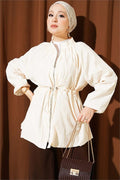 Parachute Jacket with Waist Tunnel, Beige