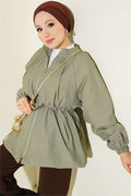 Parachute Jacket with Waist Tunnel, Khaki