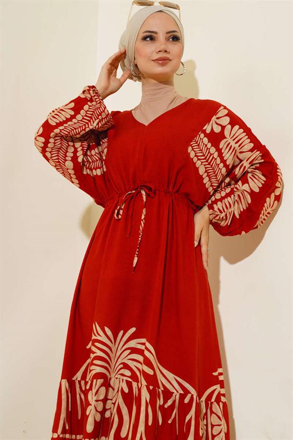 Waist Tunnel Casual Dress Tile