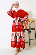 Waist Tunnel Casual Dress Brick Powder