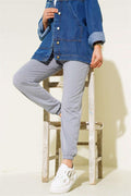 Waist and Ankle Elastic Jogger Pants Slate Grey
