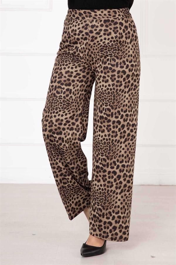 Elastic Waist Spotted Trousers -3