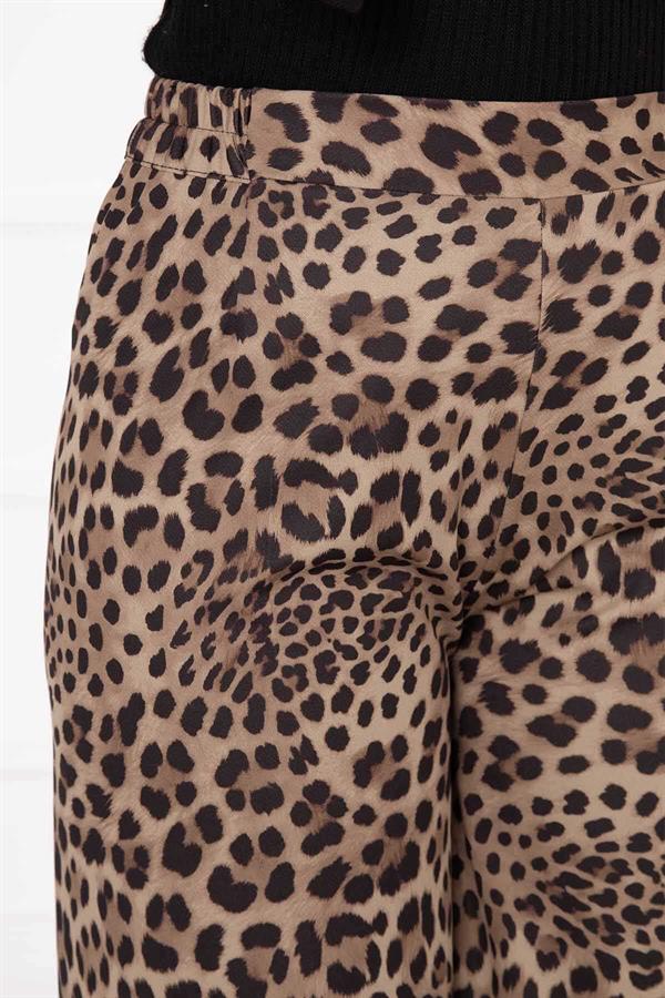 Elastic Waist Spotted Trousers -3