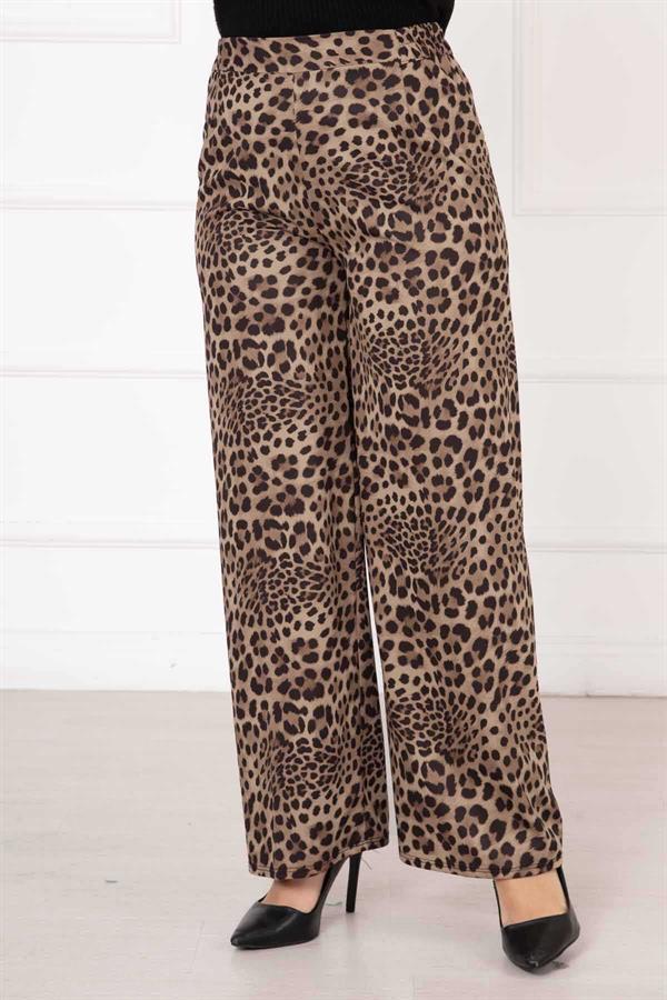 Elastic Waist Spotted Trousers -3