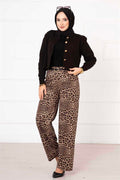 Elastic Waist Spotted Trousers -3
