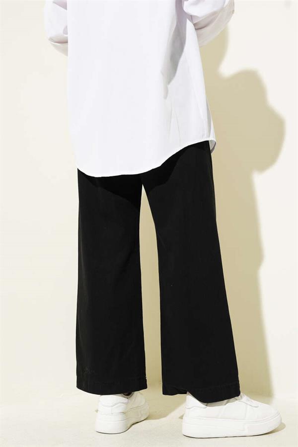 Black Jeans with Elastic Waistband