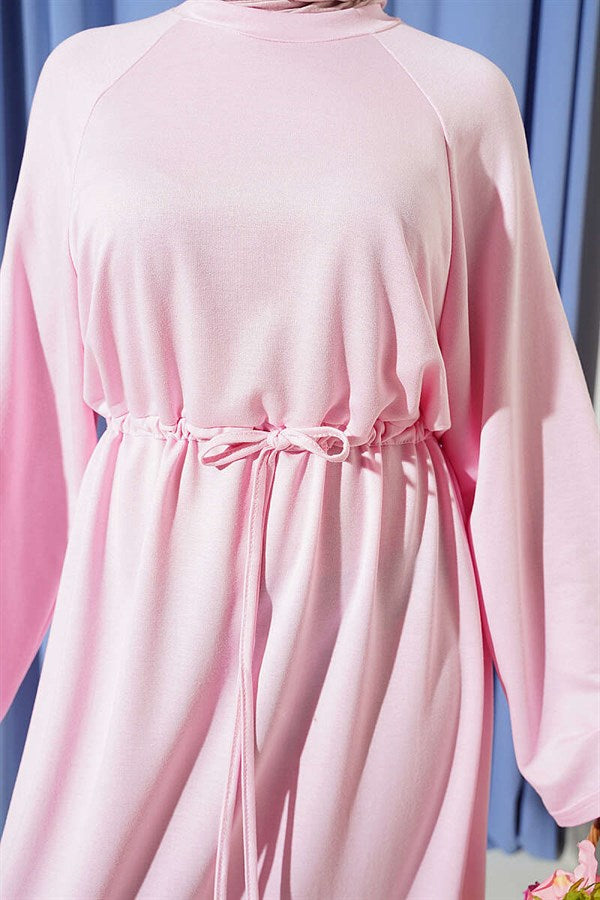 Loose-fitting Loisha Dress with Tunnel Waist, Pink