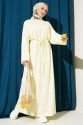 Loose-fitting Loisha Dress with Tunnel Waist, Yellow