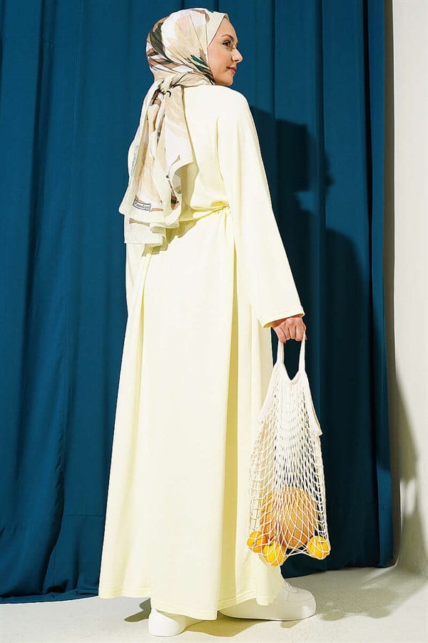 Loose-fitting Loisha Dress with Tunnel Waist, Yellow