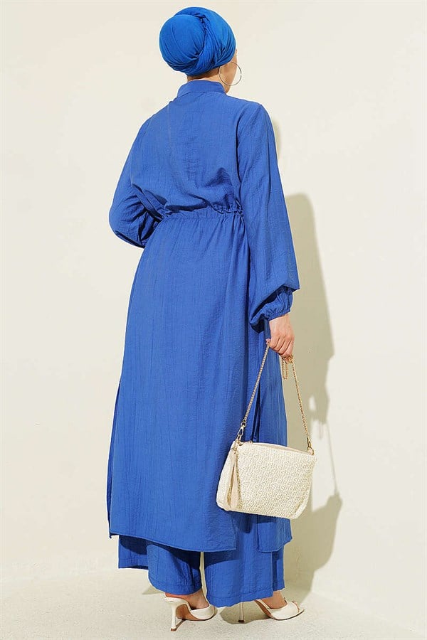 2 Piece Set with Long Tunic and Tunic Waistband (Saks color)