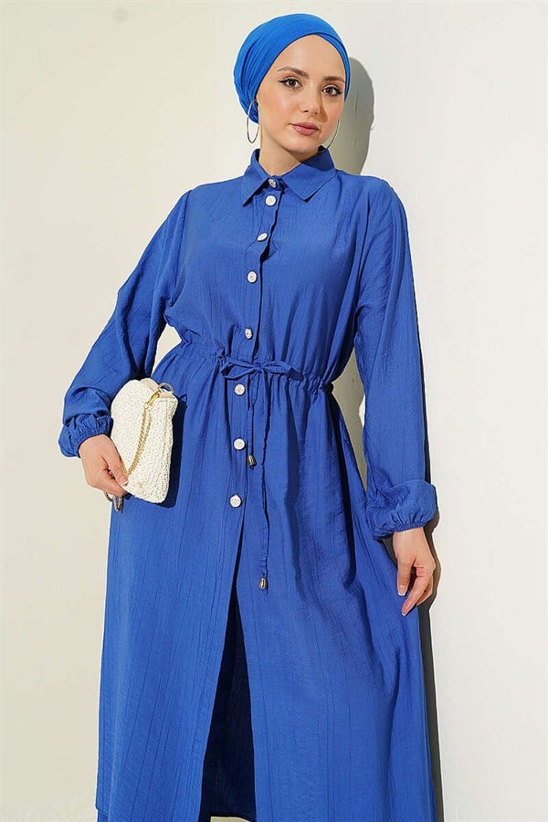 2 Piece Set with Long Tunic and Tunic Waistband (Saks color)