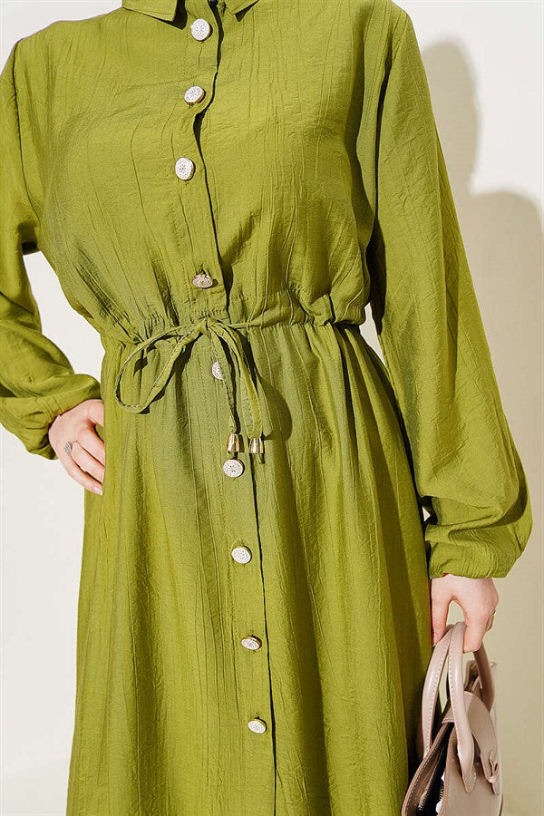2 Piece Set with Tunic and Waistband, Olive Green