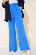 Triple Waist Wide Leg Trousers Blue