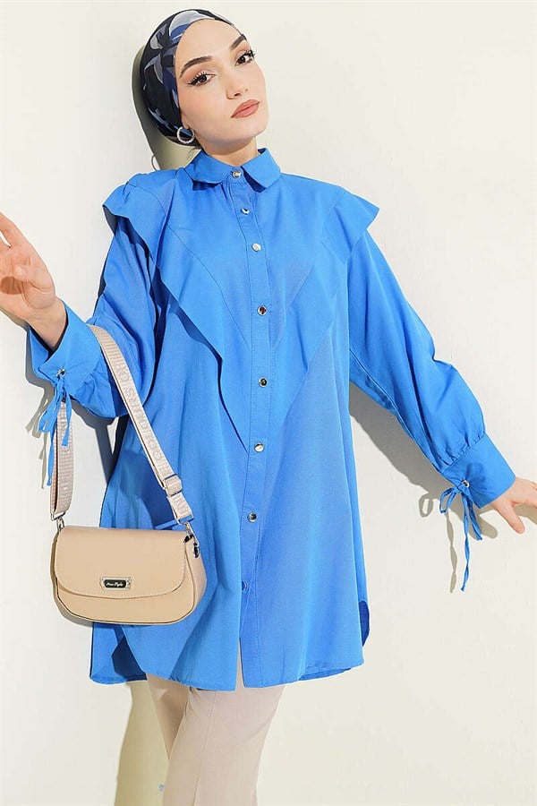 Blue V-Neck Shirt